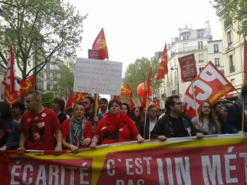 manifestation austérité,paris,front de gauche,pcf,jc,pierre laurent